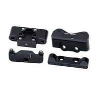 MQAIBENG Metal Aluminum Alloy Front Rear Bulkhead Pin Mount LOS-1761 For LOSI 1/24 Micro-B 2WD Buggy RTR LOS00007 Upgrade Accessories(Schwarz)