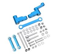 MQAIBENG Zero Gap Metal Steering Group Assembly With 10 Steel Bearings Linkage For 1/14 M-JX 14301 14303 14304 Upgraded Version(Set Blue)