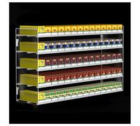 MQDLJSE Rectangular Cigarette Display Holder, Multi-Tier Clear Acrylic Case Shelf, Retail Store Automatic Cigarette Rack, Two Installation Methods,5 layers,14 columns