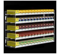 MQDLJSE Rectangular Cigarette Display Holder, Multi-Tier Clear Acrylic Case Shelf, Retail Store Automatic Cigarette Rack, Two Installation Methods,5 layers,13 columns