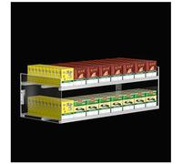 MQDLJSE Rectangular Cigarette Display Holder, Multi-Tier Clear Acrylic Case Shelf, Retail Store Automatic Cigarette Rack, Two Installation Methods,2 layers,8 columns