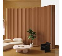 MQDLJSE Room Dividers Folding Retractable Room Divider Paper Screen Partition, Creative Screen Partition for Home/Office/Clothing Store/Live Streaming Background,Brown-8x2.2m/26.25x7.21FT