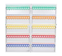 MQDLJSE Steel Key Storage Cabinet Wall Mounted with Secure Key Lock Box Ideal for Property Management Apartment and Car Dealerships Holds 150 Keys Includes Colorful Key Tags Colorful Organization So