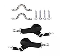 Mqetly 2x 2 X Adjustable Bimini Top Straps, Boat Strap, Eyelet Straps with Loop, Snap Hook, Stainless Steel, Boat Awning Hardware, Awning Straps for Boat, Ca