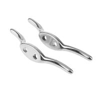 Mqetly 4x 3 Black Nylon Closed Base Marine Boat & Dock 3 Inch 75mm Cleat, Argent 3#, 2pcs 67mm