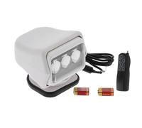 Mqetly 60W Marine LED Searchlight, Boat Remote Control Spotlights Work Light 6500 LM for Cars Beach Vehicles Hiking Boating, White