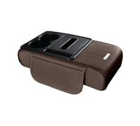 Mqetly Car Armrest Cushion, Center Armrest Organizer, PU Inner Box with Cup Holder And Mobile Phone Compartment for Business People, Family, And Dr, coffee