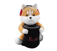 Mqetly , Creative Tissue Box, Trash Can, Dog Shape, Elastic Straps, Wastebasket, Car Decoration, Orange