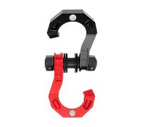 Mqetly D Split Shackle Heavy Duty Shackle Premium Accessories 3/4" Split Shackle for Pulley for Vehicle Recovery, Black Red