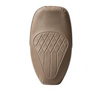Mqetly Leatherette Saddle Cover | Stitched Diamond-Quilted Panel, Padded, Seat Protector Cover, for Daily Commuting, riding, Motorcyclists, Brown, L