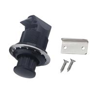 Mqetly RV Out Turn to Open Knob Latch Metal, Easy Installation, Accessories, Push Keyless Button Lock Round Button, Black