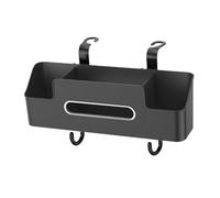 Mqetly Seat Back Storage Box Backseat Organizer Multifunctional Hanger Cup Holder, Black