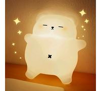 MQFORU Childrens Night Lights for Bedroom 3 Color Changing Children Bedside Lamp Portable Rechargeable Touch Dimmable Baby Silicone Cute Night Light Lamp for Boys Girls