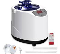 MQFORU Sauna Steamer, 3L 1200W Portable Sauna with 304 Stainless Steel Liner, Steam Heater with Protection for Sauna, Remote Control, 99 Min Timer, 15 Heating Levels, Sauna Accessories for Home Sauna