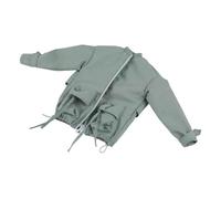 Mqiklt 1 Piece Miniature Figure Jacket Zipper Tops Clothes Trendy Premium Miniature Clothing for Soft Realistic Look Suitable for Photography Props Do, Green