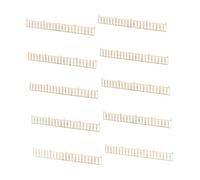 Mqiklt 10 Pieces Model Fence Miniature Railway Track Landscape Wood Barrier Model Building Railing Sand Table Architecture Suitable for DIY Crafts Collecting, Style A