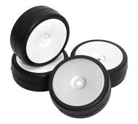 Mqiklt 4 Pieces Electric Car Tire Simulation Tire Model DIY Spare Parts Easy Installation Sturdy Material Traction Suitable for Remote Control, 35 Degree