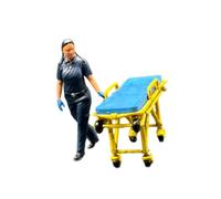 Mqiklt Figure Hand Painted Simulation People Figurine Diecast Tiny Scene Prop Miniature Model Accessory PP Construction Realistic Detailing, Female doctor