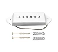 Mqiklt P90 Guitar Pickup Single Coil Vintage Design Music Accessory Spare Part for Repair And Replacement for Blues Rock DIY Projects, White Bridge