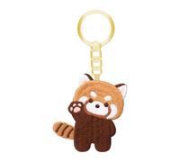Mqiklt Red Panda Keychain Simple Cartoon Gift Keyring for Holiday Party Valentine's Day, 5cmx5.2cm