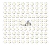 MQIMY 100 Pcs Jean Button Replacement, Jeans Buttons 17 mm No-Sew Nailess Removable Metal Buttons Replacement Pants Buttons for Jeans