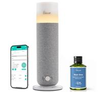 MQLMF Professional Aroma Diffuser for Home,Fabric Coated Design,150㎡,App,Candle Light Atmosphere Lamp, Ultra-Quiet Operation,Aroma Diffuser with Bluetooth - Grey