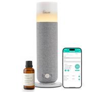 MQLMF Professional Aroma Diffuser for Home,Fabric Coated Design,150㎡,App,Candle Light Atmosphere Lamp, Ultra-Quiet Operation,Aroma Diffuser with Bluetooth - Grey