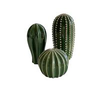 Mqnnfc Ceramic Cactus Figurines, Succulent Statues, Nordic-Style Creative Cactus Ornament, Decoration Gift for Shelf Desk Tabletop Coffee Table Décor(D)