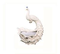 Mqnnfc Resin Peacock Wall Planter, Mounted Planters Flower Pot, Unique Animal Planter with Drainage, Indoor Outdoor Vertical Hanging Planters for Balcony Patio Yard Plant Lovers(White Right)