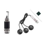 MQODLFP 1pc 1/4 Inch 6.35mm Acoustic Electric Guitar Bass Output Jack & 3X Guitar Pickup Piezo Pickup Transducer