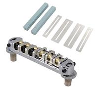 MQODLFP 1Pcs Roller Saddle Bridge with Posts and Spanner & 2 Set for Guitar Bass Luthier Tool Guitar Fingerboard Polish