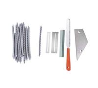 MQODLFP 25 Pcs Accessories: 20 Pcs Acoustic Guitar Fret Wire Fretwire Set 2mm & 5 Pcs Guitar Fret Crowning File Leveling Tool