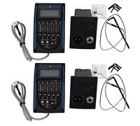 MQODLFP 2X 5 Band EQ Equalizer Pickup, Acoustic Guitar Preamplifier Tuner with LCD Tuner and Volume Control LC-5