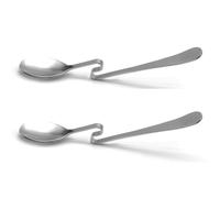 MQODLFP 2X Cute Curved Spoon Teaspoon Condiment Drink Hanging Tea Coffee Dessert Stainless Steel Drink Tableware