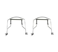 MQODLFP 2X Harmonica Neck Holder 10 Holes Blues Harp Mouth Organ Stand Harmonic Rack -Silver