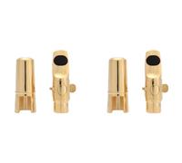 MQODLFP 2X Jazz Soprano Saxophone 5C Metal Mouthpiece +Pads Cushions +Cap Buckle with Gold Plating