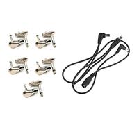 MQODLFP 5 Guitar Effect Pedal Cable with 1/4 Inch Right Angle Plugs Mono Flat Low Style - 10 Pack