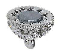 MQODLFP 5 pcs 10 mm Ball Magnetic Clasp Rhinestone Silver