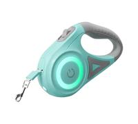 MQODLFP 5M Retractable Dog Leash with LED Flashlight, DurableNylon Lead, Adjustable Control for Pet Walking and Running A