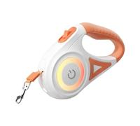 MQODLFP 5M Retractable Dog Leash with LED Flashlight, DurableNylon Lead, Adjustable Control for Pet Walking and Running B