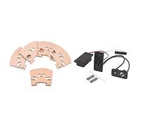 MQODLFP 5x Maple 4/4 Full Size Violin Bridge Qin Code & 1x Electric Violin Pickup Piezo Preamp Accessory with Active Tone System
