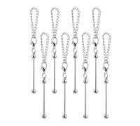 MQODLFP 8Pcs Beaded Cup Charms Metal Cup Chain Decoration for Cup for Water Bottle Charms Accessories Beaded DIY Craft