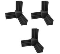 MQODLFP Acoustic Foam 3Pc 15X15X15cm Square Sound Insulation Foam+9Pcs 12X12X24cm Bass Trap Wall Foam Flame Retardant