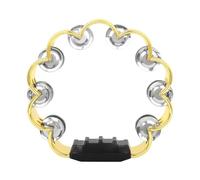 MQODLFP Double Layer Plum Flower Shape Hand Bell,Handheld Tambourine,Gold Easy Install