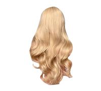 MQODLFP Long Water Wave Wig with Bangs White Colorful Cosplay Silky Wig for Women Daily Synthetic Hair Heat -B