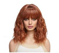MQODLFP Short Curly Ash Synthetic Wigs Blonde Hair Wigs for Women Daily Cosplay Natural Wig Easy to Use -A