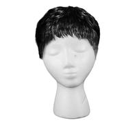 MQODLFP Short Wig Women'S Wig, Human Short Hair Wig Coat Hair with Wigs for Women and Easy to Use (Black)