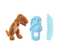 MQODLFP Teething Stick Rubber Bite Sound Dog Toy Dog Toy Fits Dog, Blue & Coffee Color Easy to Use