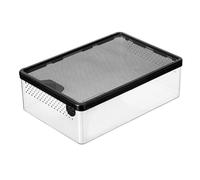 MQODLFP Transparent Reptile Feeding Box Amphibian Insect Reptile Breeding Box Ventilation Hatching Container Reptile Breedingbox