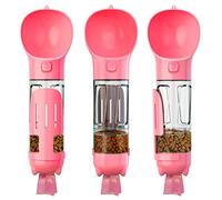 mqooqm Dog outdoor feeding cup, pet portable travel drinking cup(Pink,500ml)